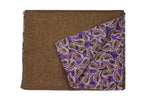 Wool Men´s Scarf with Paisley Print on Cotton