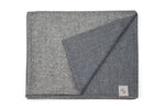 Herringbone Wool Men´s Scarf in grey combined with soft Cotton