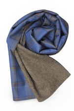 Premium Wool Men´s Scarf Herringbone & Check