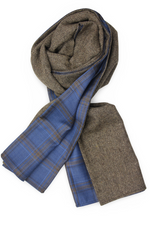 Premium Wool Men´s Scarf Herringbone & Check