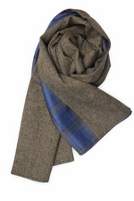 Premium Wool Men´s Scarf Herringbone & Check