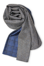 Premium Wool Men´s Scarf Herringbone & Check