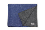 Herringbone Men´s Scarf with blue Jacquard