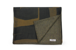 Men´s Herringbone Wool Scarf with Batik style Print on Cotton & Silk