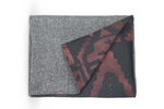 Men´s Herringbone Wool Scarf with Batik style Print on Cotton & Silk
