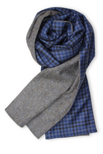 Premium Wool Men´s Scarf Herringbone & Check