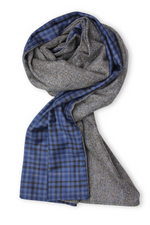 Premium Wool Men´s Scarf Herringbone & Check