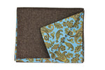 Wool Men´s Scarf with Paisley Print on Cotton