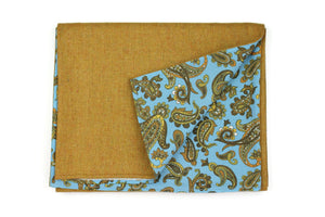 Wool Men´s Scarf with Paisley Print on Cotton