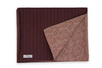 Wool Men´s Scarf Stripes with Paisley Print on Cotton