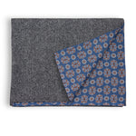 Premium Tweed Wool Men´s Scarf with Print on Cotton  Silk