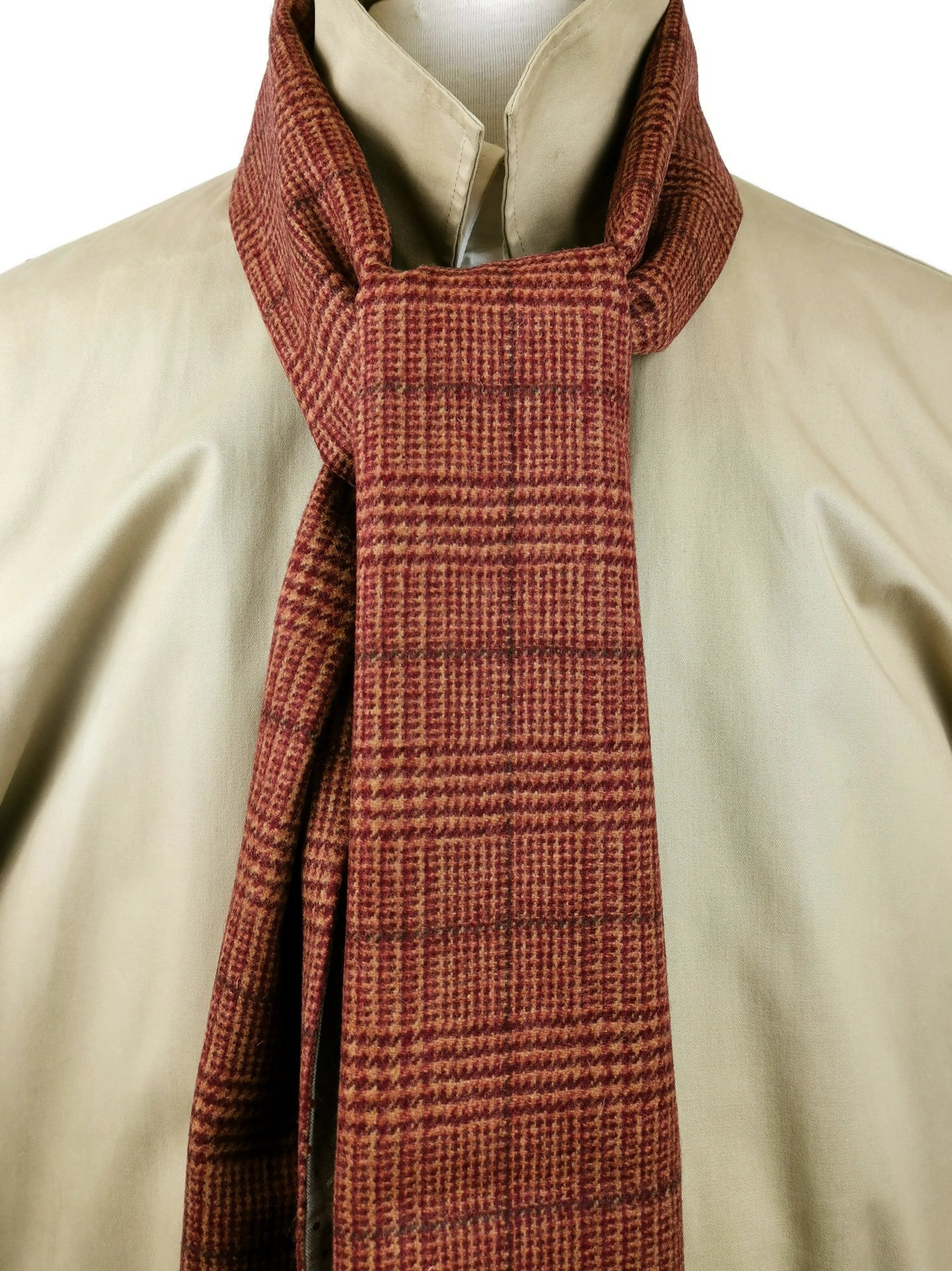 Wool Check with printed Cotton Men´s Scarf
