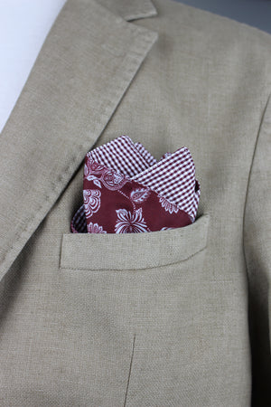 Lenço de Bolso Twin Selva Algodão estampado