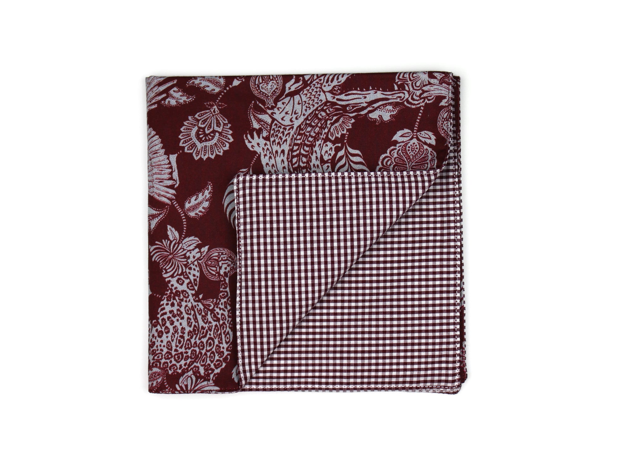 Lenço de Bolso Twin Selva Algodão estampado