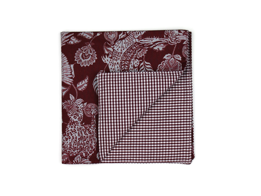 Lenço de Bolso Twin Selva Algodão estampado