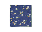 Twin Pocket Square White Flowers Printed Cotton