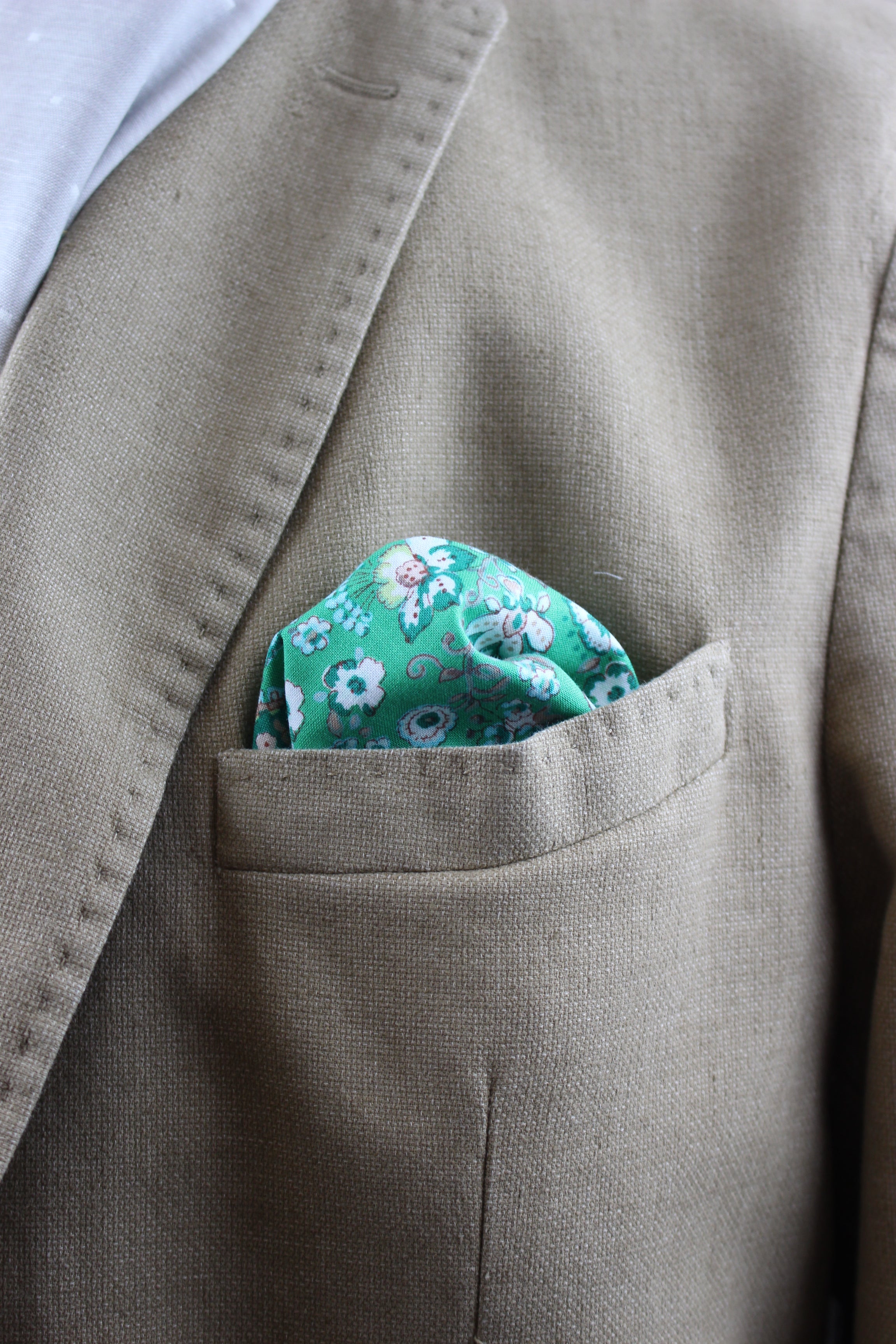Twin Pocket Square Paisley & Flower Printed Cotton