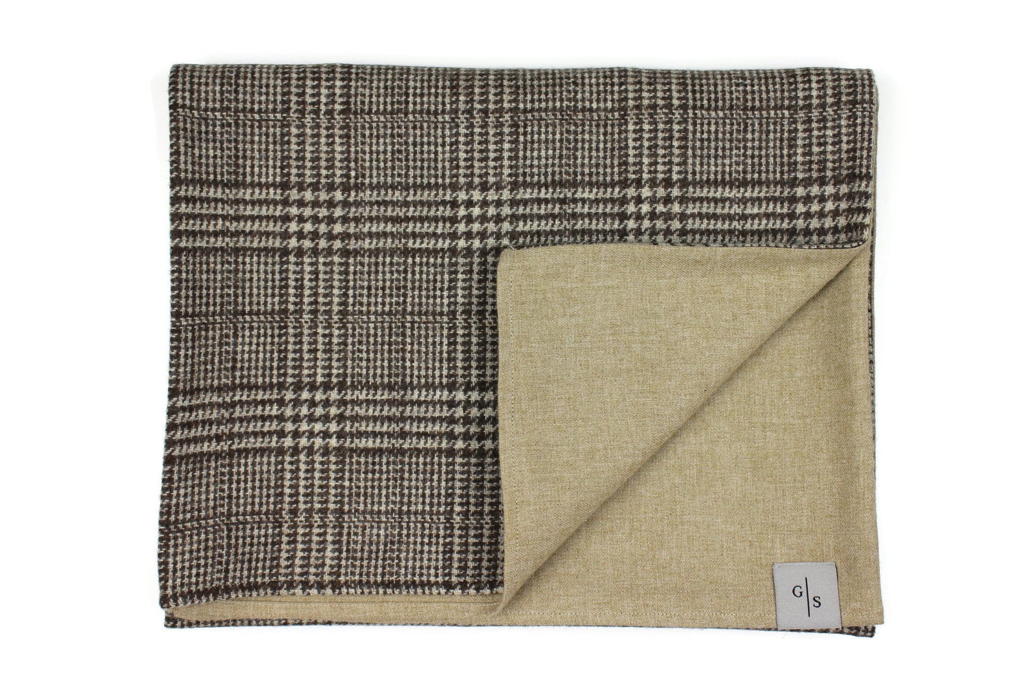 Wool Check Ecolife 100% Natural Garment light brown tones