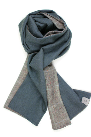 Premium Wool Prince of Wales Check and soft Cotton Men´s Scarf