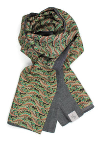 Premium Wool and printed Cotton & Silk Men´s Scarf