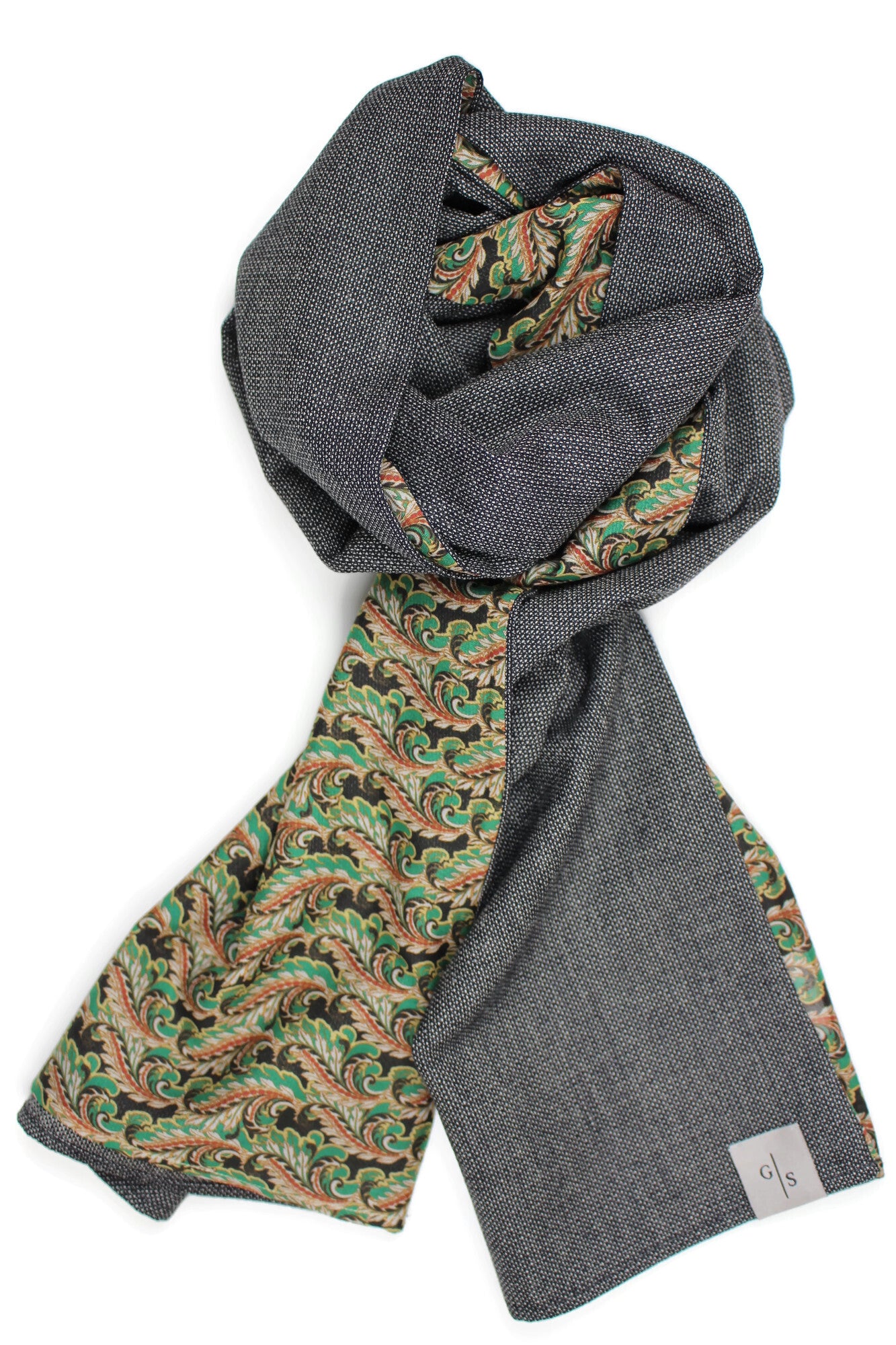 Premium Wool and printed Cotton & Silk Men´s Scarf