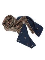 Premium Wool Check and printed Cotton Men´s Scarf, small